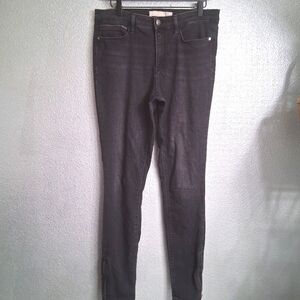 Athleta Ultra Skinny Sculptex Zip Ankle Carbon Wash Black Jeans    Size 10T